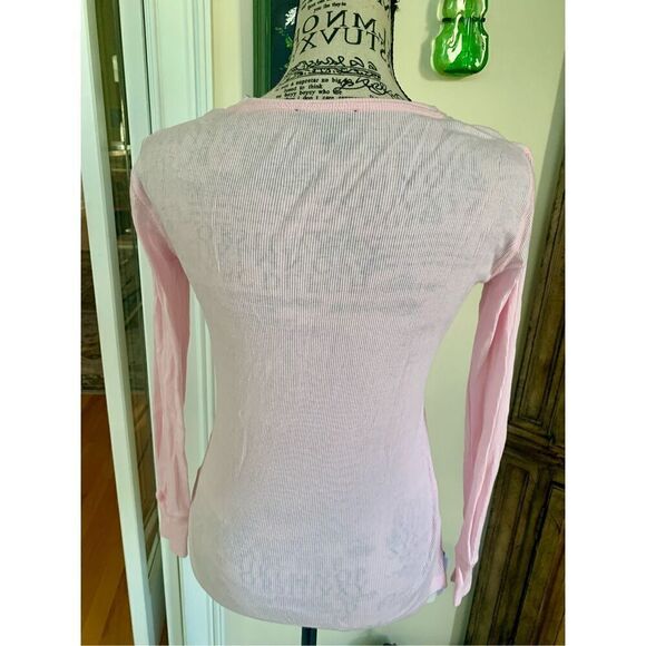 J Crew light pink Henley Tee - Picture 2 of 6